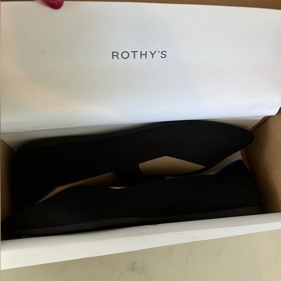 NIB Rothy’s The Point Toe Black Mary Jane - 12 - Picture 3 of 11